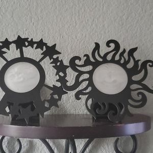 Party Lite Sun and Moon candleholder wall sconce